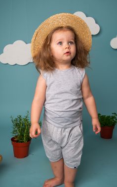 SHORTY BASIC - SZARE
