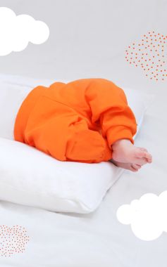 SPODNIE NEW BORN - POMARAŃCZOWE